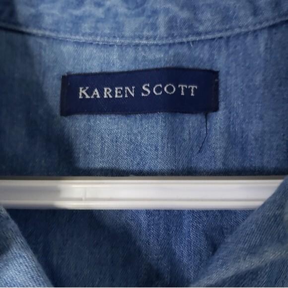 Karen Scott Jeans Short Dress Size M - Picture 3 of 7